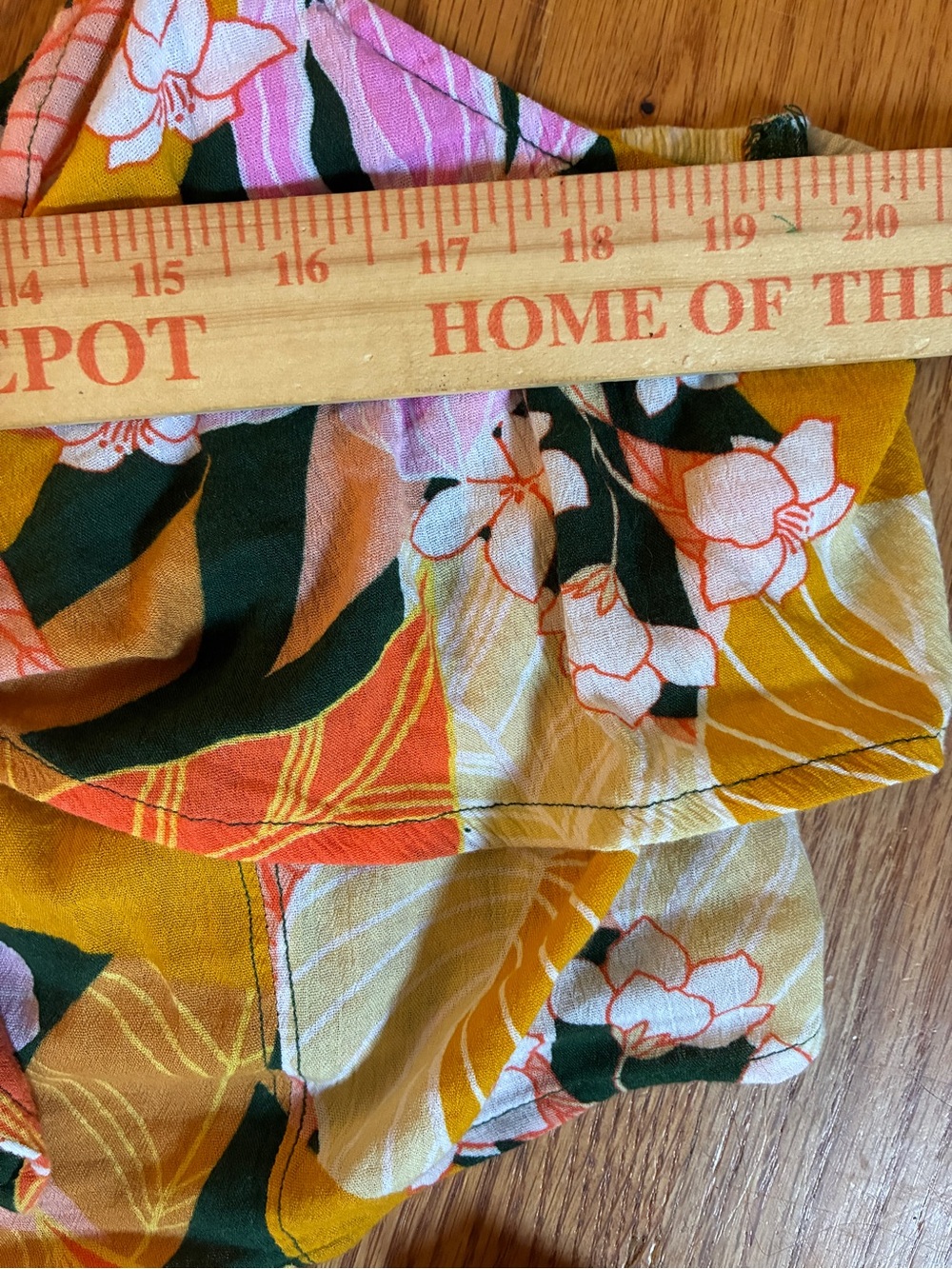 NWT Aerie Skirt & Top Set Floral Wrap Orange/Pink Size XXL Linen Blend Tropical - Picture 11 of 11